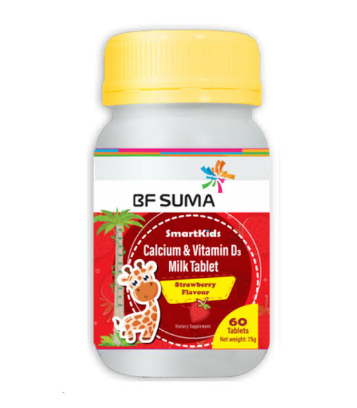 Calcium & Vitamin D3 Milk Tablets (Strawberry Flavour)
